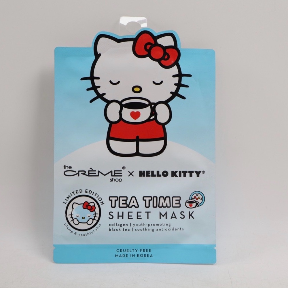 🇱🇷The Creme Shop Hello Kitty Tea Time Sheet Masks - Bundle of 3 - Picture 2 of 3